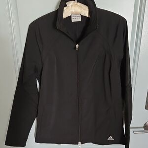 Adidas Black Athletic Jacket with Full-Length 2 Way Zipper